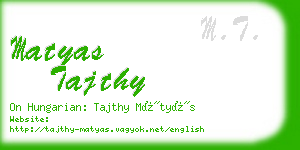 matyas tajthy business card